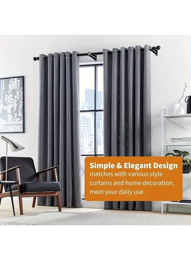 8 Pack Heavy Duty Curtain Rod Brackets Hangers For 1 To 1 2 Inch Drapes Black - Image 5